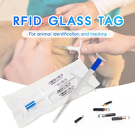 ICAR certifié de haute qualité ISO11784/5 EM4305 2.12*12MM puces bio-verre animaux puces RFID avec injection pour animaux de compagnie chien chat