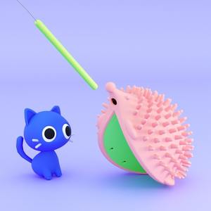 고양이는 간지럼을 긁습니다 벽 코너 헤어 스크러버 긁기 포스트 애완 동물 용품 고양이 장난감 긁기 <span class=keywords><strong>Tickler</strong></span> - Product Image 3