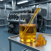 Additif pour huile moteur à piston de vitesse moyenne, liquide doré, pour moteurs diesel industriels
