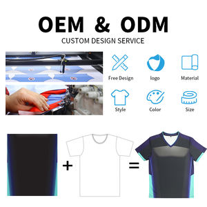 Buker-Camiseta deportiva de sublimación para hombre y mujer, con Logo personalizado impreso en blanco, 100% poliéster - Product Image 3