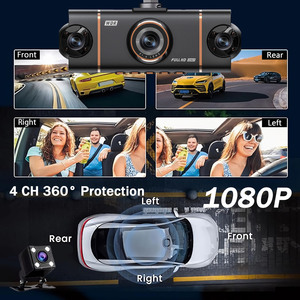 Nueva Cámara para Auto, Caja Negra 1080P Wifi, Dashcam de <span class=keywords><strong>4</strong></span> Canales, DVR para Auto, Visión Nocturna HD, Cámara para Auto con <span class=keywords><strong>4</strong></span> Lentes Wifi - Product Image 3