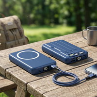 Batterie externe 10000 mAh à charge rapide, portable, magnétique, sans fil, avec affichage numérique, USB Type-C, logo personnalisé, pour utilisation en extérieur