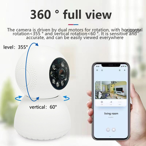 Caméra dôme intérieure HD Full Color Vision nocturne Connexion Mini PT Audio bidirectionnel Sécurité domestique intelligente WiFi - Product Image 4