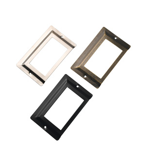 Label <b>Frame</b> Rectangle Iron Plated Antique Bronze Silver <b>Black</b> Durable Cabinet Use - Product Image 5