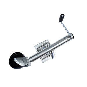 Gato de elevación para remolque de metal galvanizado con fijación por tornillos, capacidad de 1000 LBS, rueda giratoria de goma de 6 pulgadas, recorrido de 10 pulgadas, altura máxima de 22.5 pulgadas - Product Image 3