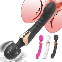 Vibrateur à double extrémité, stimulateur clitoridien et du point G, stimulateur vaginal insérable, en silicone, rechargeable, étanche, puissant, jouets sexuels pour femmes