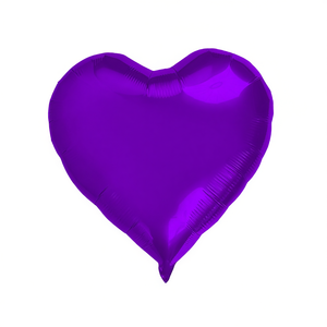 Globo de Corazón Morado Metalizado para Fiesta de Boda, 18 Pulgadas, Modelo 44042 - Product Image 1