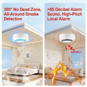 Détecteur de fumée intelligent Wi-Fi Tuya pour la sécurité domestique, alarme de fumée sans fil avec détection haute sensibilité à 360 degrés - Product Image 3