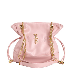 Nouveauté 2026 Sacs poubelles transfrontaliers en PU couleur unie avec cordon de serrage, fermeture éclair et poche cachée pour téléphone portable, style <span class=keywords><strong>sac</strong></span> porte-bonheur ; Dernière collection de haute qualité - Product Image 5