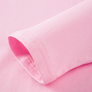 T-shirt a maniche lunghe in cotone 100% in bianco per ragazzi e ragazze, etichetta con serigrafia personalizzata, con Logo, magliette girocollo - Product Image 4