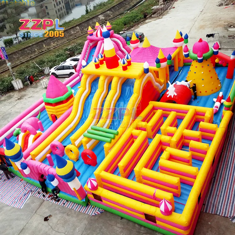 biggest interactive challenge inflatable obstacle course adult bounce house