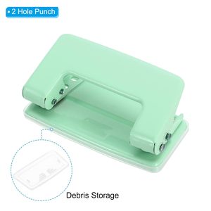 Máy đục lỗ 2 lỗ, sức chứa 8 tờ, chất liệu kim loại chắc chắn, dùng cho văn phòng, tài liệu giấy, hồ sơ, máy đục lỗ để bàn, sử dụng tay - Product Image 2
