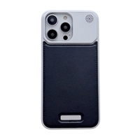 Étui de téléphone en cuir PU sans cadre d'aromathérapie de luxe pour iPhone 16 16 Plus étui de téléphone portable mat à cadre en métal magnétique