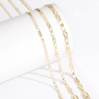 Collier clavicule délicat en laiton plaqué or 14 carats pour femmes, motif Cadena Oro Laminado, chaîne en forme de nez de cochon, vente en gros de bijoux CM