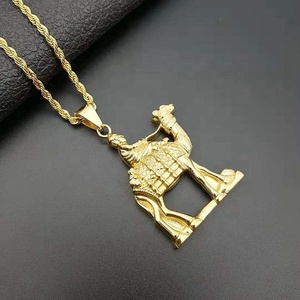 Egitto gioielli In Oro Placcato In Acciaio Inox Animale Collana di Disegno Arabo Cammello Pendente Grossista Dei Monili - Product Image 4