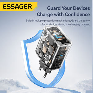 ESSAGER ES-CD43 QC4.0 PPS PD 65ワットUsb-AタイプC電話ラップトップ壁Gan高速充電器65 W Iphone Samsung用 - Product Image 4