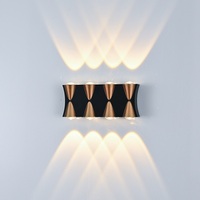 Lampe murale LED de luxe brillante, résistante à la pluie, pour extérieur, villa, hôtel, balcon, cour, lampe murale LED extérieure