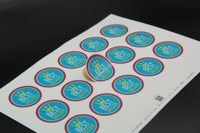 Etiquetas Adhesivas Personalizadas con Emblema de Fresa, Impresas a Color, Resistentes a los Rayos UV, para Cajas de Regalo, Productos de Postres y Snacks