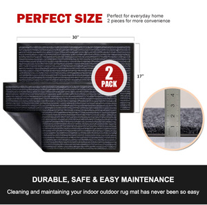 Paillasson d'extérieur anti-dérapant fait à la main avec nervure <span class=keywords><strong>avant</strong></span> design nouveauté tapis de porte d'entrée avec support en PVC tissé Tapis De Porte - Product Image 5