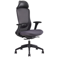 Chaise de bureau ergonomique moderne de direction avec dossier entièrement en maille, hauteur réglable pour le travail sur ordinateur