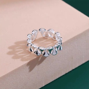 S925 Sterling Silver Flower <b>Ring</b> Women's Minimalist <b>Open</b> Design Jewelry Gift Skirt <b>Ring</b> Fashion Accessory - Product Image 1