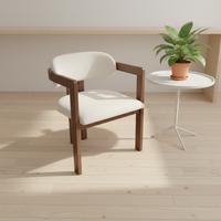 Chaise de salle à manger en bois massif avec dossier et coussin moelleux, prix usine, vente chaude, pour la maison, la cuisine et les restaurants