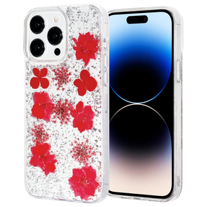 เคสโทรศัพท์กันกระแทก KINGSOUL รุ่นหรูหรา ผลิตจาก TPU+PC ตกแต่งด้วยอีพ็อกซี่ ประดับด้วยดอกไม้แห้งแท้และมุก สำหรับผู้หญิง ขายส่ง - Product Image 4