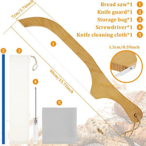 Cuchillo para cortar pan SYH562 al por mayor con mango de madera, rebanador dentado para bagels caseros, herramienta de panadería y repostería - Product Image 4