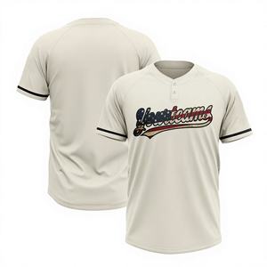 Camiseta de Béisbol Sublimada con Logotipo Personalizado, de Manga Corta, Cuello en V, Transpirable, de Secado Rápido, de Alta Calidad, al por Mayor - Product Image 1