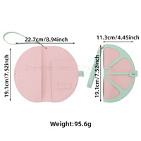 Étui de passeport pliable multifonction en cuir PU en forme de fruit avec cordon, housse de passeport portable en forme de citron, porte-cartes