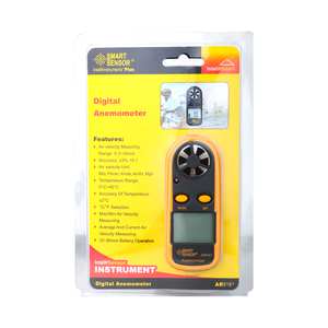 เครื่องวัดความเร็วลมดิจิตอลขนาดเล็กพร้อมจอแสดงผลไฟหลังจอ LCD การวัดอุณหภูมิ 0.1 ม./วินาที ความละเอียด 0~45 องศาเซลเซียส รุ่น AR816+ - Product Image 6