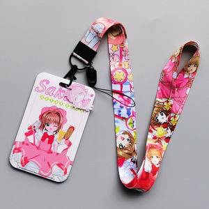 Porta Tarjetas con Cordón de <span class=keywords><strong>Sakura</strong></span> <span class=keywords><strong>Cardcaptor</strong></span>, Porta Credenciales, Estuche para Tarjetas, Anime para Estudiantes, Venta al por Mayor, Porta Identificación Personalizado, Funda Protectora, Dibujos Animados - Product Image 4