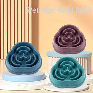 ชามอาหารสัตว์เลี้ยงช้าชามสุนัขป้องกันการสำลัก1ชิ้นชามอาหารสุนัขป้องกันการพลิกคว่ำอุปกรณ์ให้อาหารและให้อาหารสัตว์เลี้ยง - Product Image 2