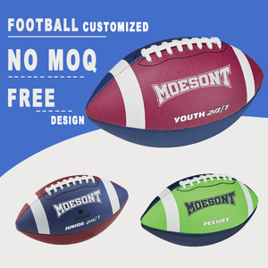 كرة قدم أمريكية حجم 9 مطبوعة مخصصة جلد مركب بي يو - Product Image 6