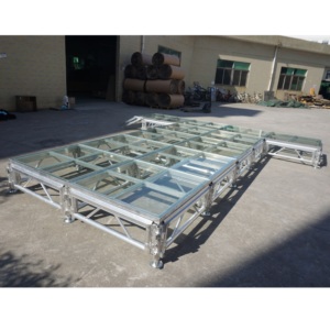 Plataforma de escenario con acabado de plexiglás de aluminio de 4x4 pies, escenario moderno - Product Image 4