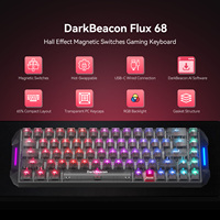DarkBeacon Flux 68 HE 65% AI Gaming Keyboard ANSI Layout Hall Effect Magnetic Switch USB-C Wired Mechanical Fast Trigger