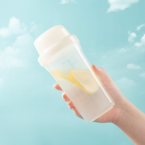 Portable Plastic <b>Shaker</b> Cup 600ml With Transparent PP Markings For Fitness Exercise <b>Protein</b> Powder Milkshakes Reusable Sealing - Product Image 3