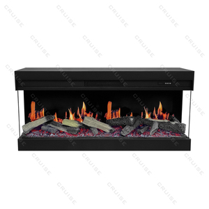 Instalación modular de crucero Posible <span class=keywords><strong>Pellet</strong></span> incorporado moderno Calefacción electrónica de 3 lados <span class=keywords><strong>Chimenea</strong></span> holográfica Lcd de 1,85 m con vidrio - Product Image 2
