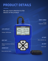 UDIAG CR206 Lector de código de función completa automotriz Diagnóstico automático para la mayoría de los modelos Programación clave y herramienta de recuperación de tablero