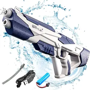 Pistol Air Listrik Kapasitas Tinggi dengan Air Otomatis Super Soaker Gun Hingga 32 Kaki Jarak Jauh Pistol Blaster Mainan Musim Panas