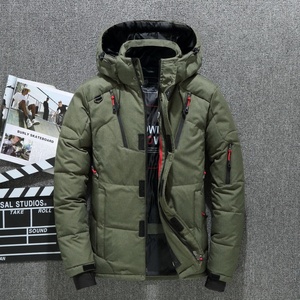 <span class=keywords><strong>Abrigo</strong></span> de Invierno Casual para Hombre al por Mayor, Parka con Capucha, Chaqueta Gruesa y Cálida de Plumón de Pato Blanco - Product Image 1