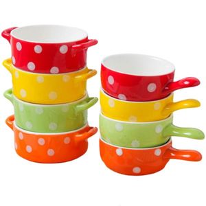 Vente en gros Nouveau design Mini bol en céramique émaillée colorée pour la cuisson, plat à collation, bol à pudding pour four, idéal pour la pâtisserie maison - Product Image 1
