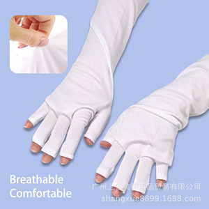 Gants de protection UV sans doigts pour manucure, anti-bronzage, pour lampe UV LED, séchage du gel, usage en salon - Product Image 4
