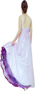 <span class=keywords><strong>Jupon</strong></span> long pour femme, en polyester 100%, avec volants, pour <span class=keywords><strong>robe</strong></span> de soirée, taille S-3XL - Product Image 4
