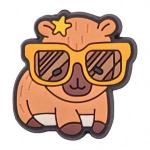 Adorables y Lindos Dijes de PVC de Capibara para Zapatos de Niños - Decoración de Zapatos con Personajes de Dibujos Animados para Zuecos, Dijes de Animales para Zapatos de Niños - Product Image 6