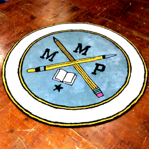 Tappeto Rotondo Personalizzato con Logo 3D a Lettere, Fatto a Mano <span class=keywords><strong>per</strong></span> Ingresso e Soggiorno - Product Image 1