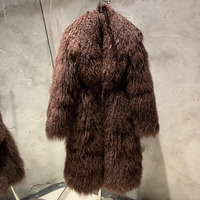 Manteau long en fourrure naturelle de Mongolie pour femme, hiver, fourrure moelleuse, grande taille