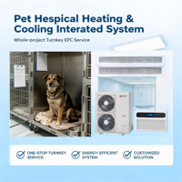 Paket HVAC Seluruh Bangunan Rumah Sakit Hewan Peliharaan, Pemanasan Pendinginan Terintegrasi, Kontraktor Umum Turnkey