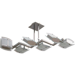 BETIM 6xG 9 Grey/Chrome LED Ceiling <b>Lamp</b> <b>Remote</b> <b>Control</b> for Living Room Villa Dining Bedroom Kitchen Hotel AC Power Plastic - Product Image 1