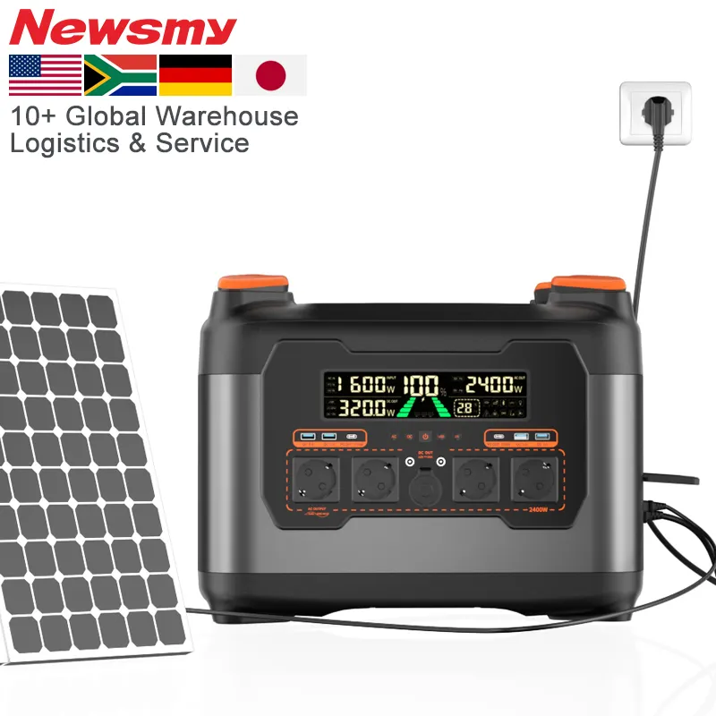 Newsmy 2400W Hochs icherheits leistung Home Emergency Power Bank Backup-Batterie Netzteil Home Bluetooth-Kraftwerk